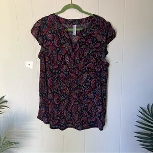 Dear Scarlett Multicolored Cap Sleeve Blouse